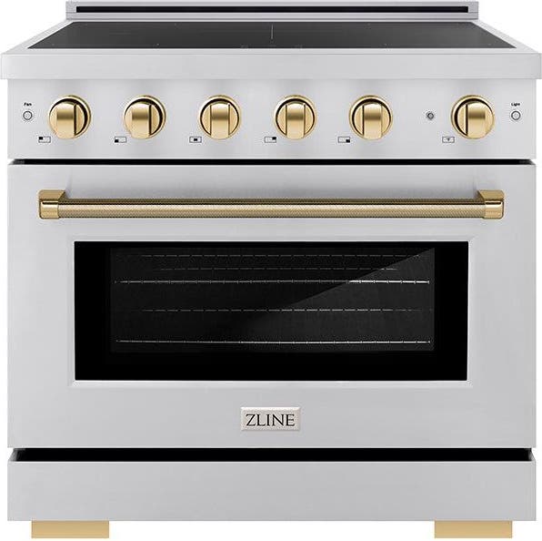 Stainless Steel With Polished Gold Helix Handle And Knob Accents
