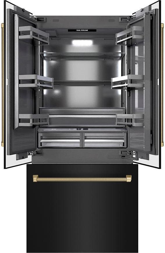 Black Stainless Steel With Graphite Gray Interior And Champagne Bronze Helix Handles
