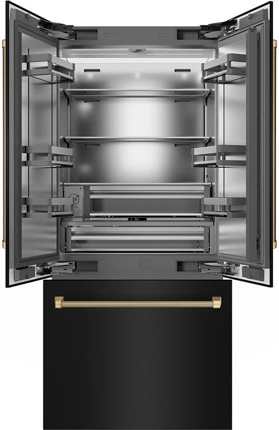 Black Stainless Steel With Stainless Steel Interior And Champagne Bronze Helix Handles