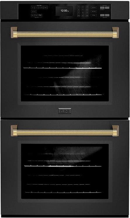 Black Stainless Steel With Polished Gold Helix Handles