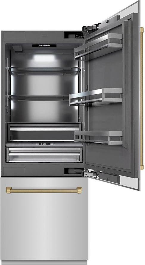 Zline GRBIVZ30430KCB Stainless Steel With Graphite Gray Interior And Ch...