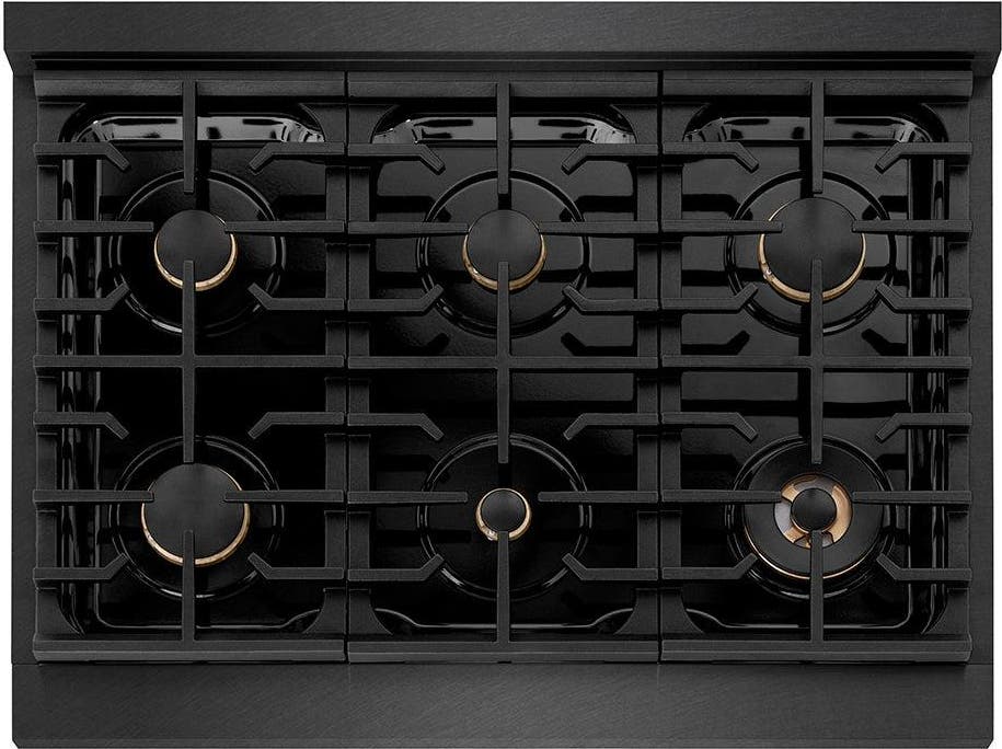 Zline SRTBSZ36MBCB Black Satin Stainless Steel With Matte Black And C...