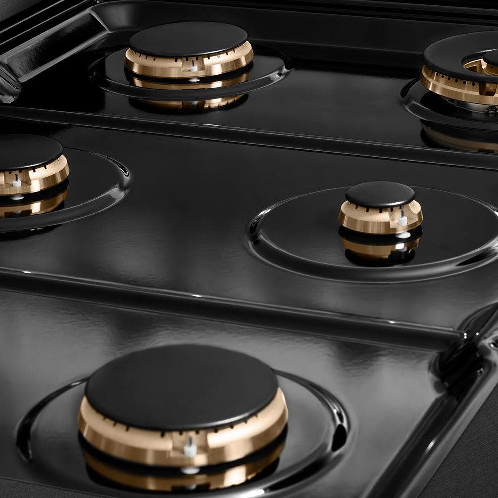 Zline SRTBSZ36CB Black Satin Stainless Steel With Champagne Bronze ...