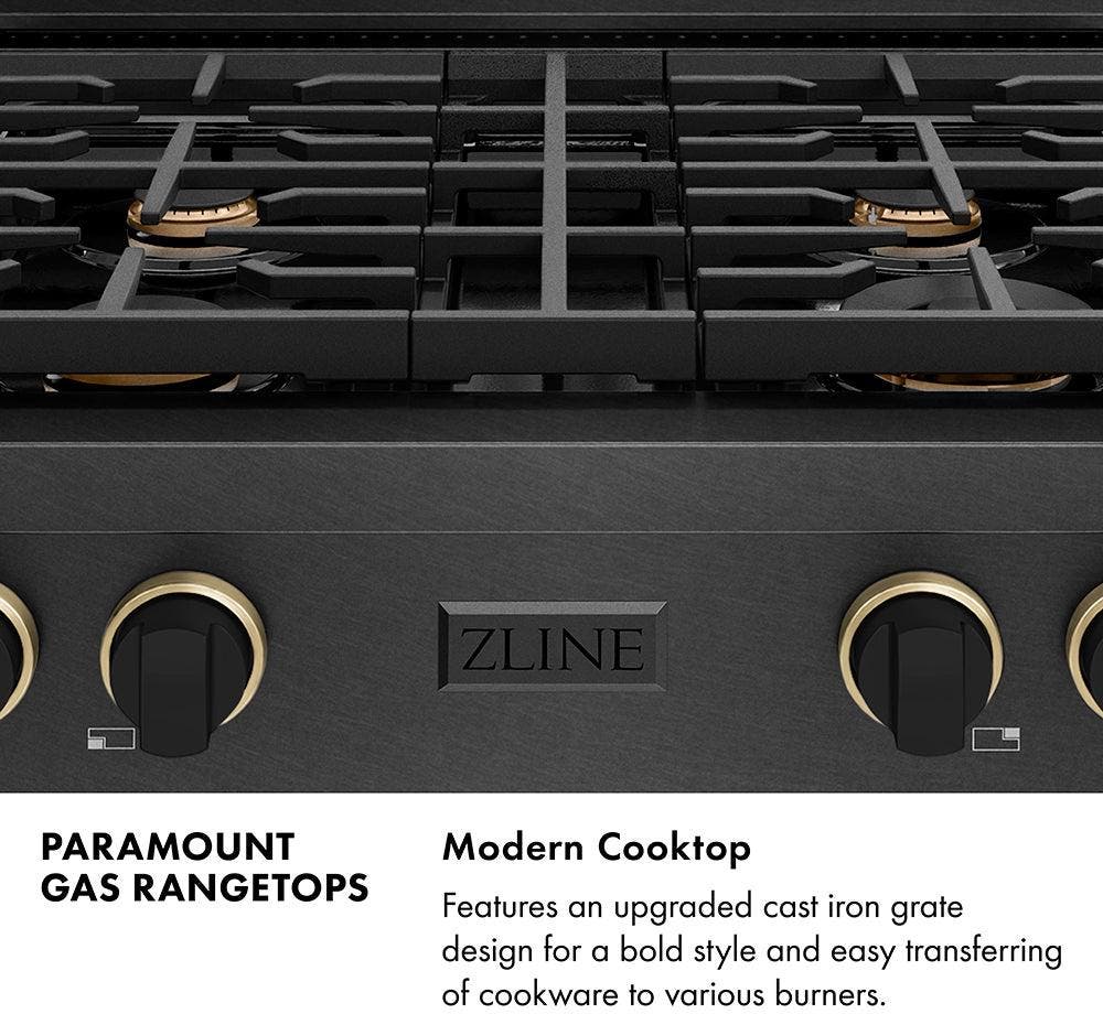 Zline SRTBSZ30MBCB Black Satin Stainless Steel With Matte Black And C...