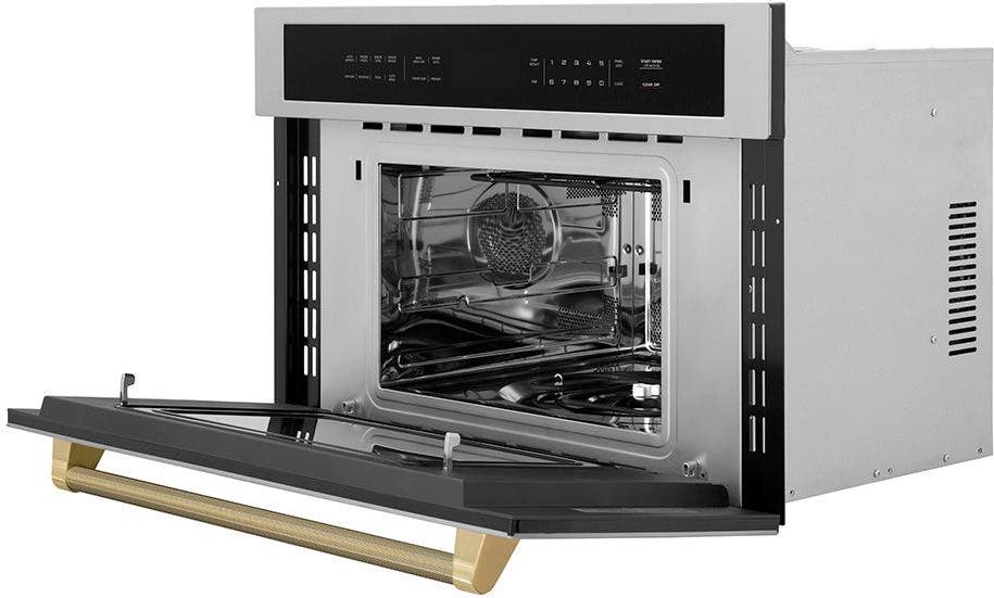 Zline MWOZ30KCB Stainless Steel And Champagne Bronze Helix Handle