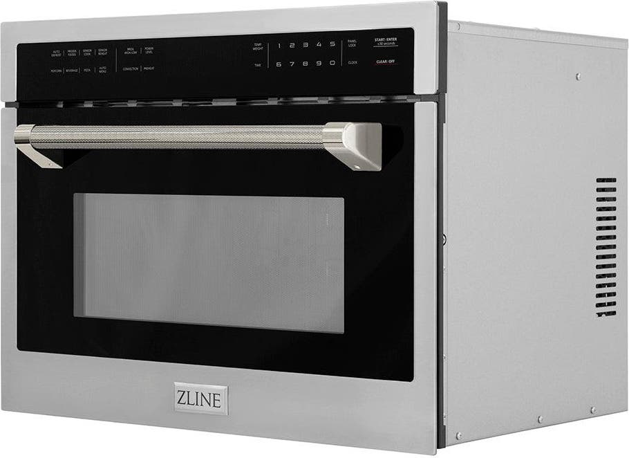 Zline MWOZ24KPN Stainless Steel And Polished Nickel Helix Handle