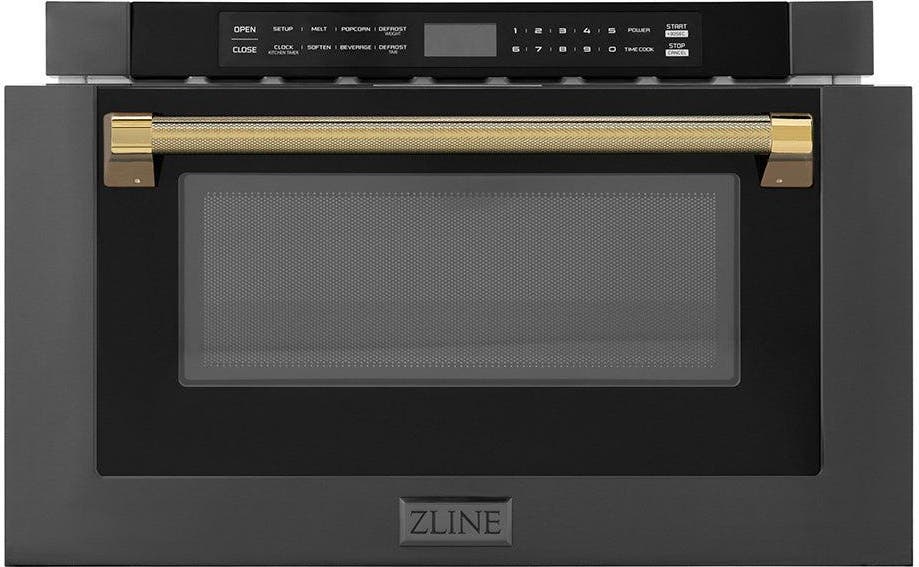 Zline MWDZ1BSHKG Black Stainless Steel And Polished Gold Helix Hand...