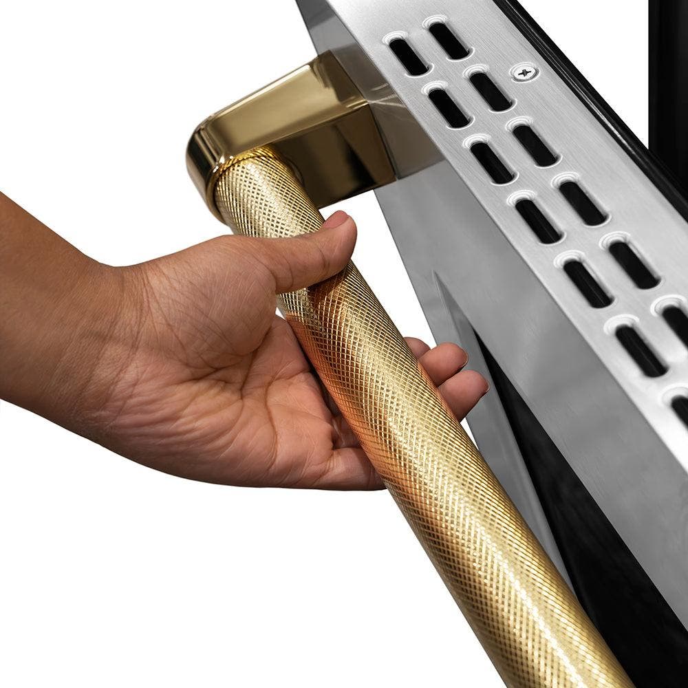 Zline SDRZ36KG Stainless Steel With Polished Gold Helix Handle An...