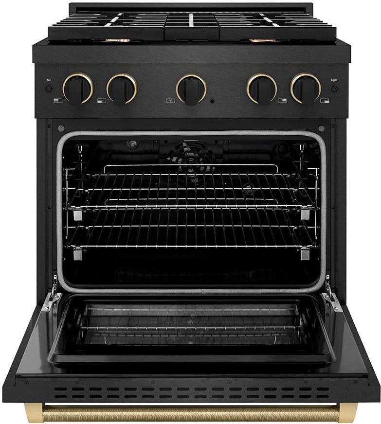 Zline SDRBSZ30MBCB Black Satin Stainless Steel With Matte Black And C...