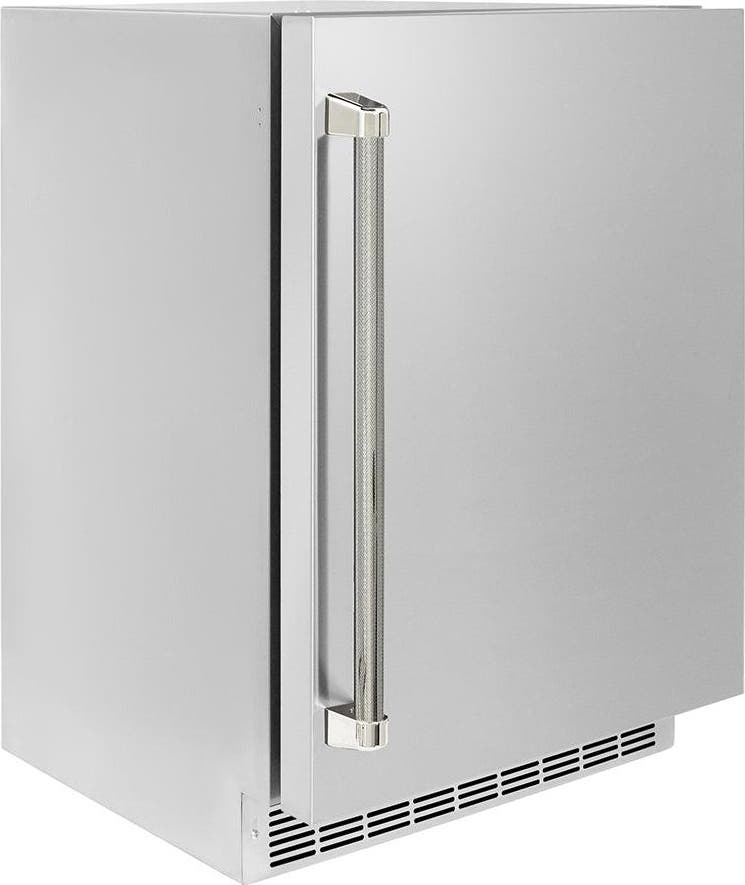 Zline RBSOZST24KPN Solid Stainless Steel Door And Polished Nickel Hel...