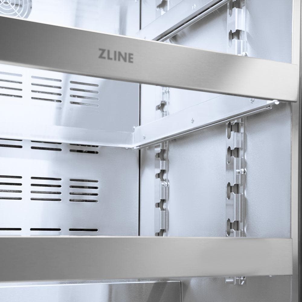 Zline RBSOZST24KPN Solid Stainless Steel Door And Polished Nickel Hel...