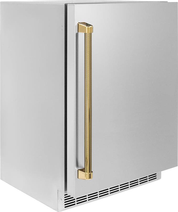 Zline RBSOZST24KG Solid Stainless Steel Door And Polished Gold Helix...