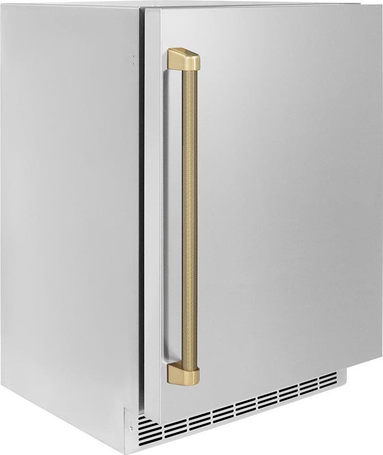 Zline RBSOZST24KCB Solid Stainless Steel Door And Champagne Bronze He...