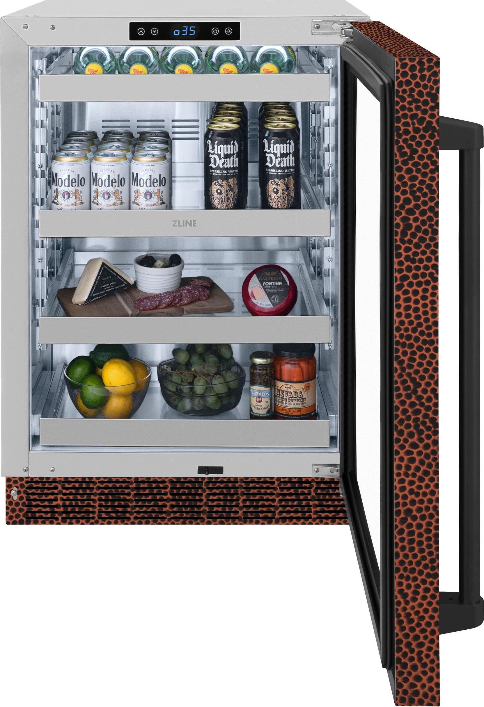 Zline RBSOHH24 Hand Hammered Copper Glass Door