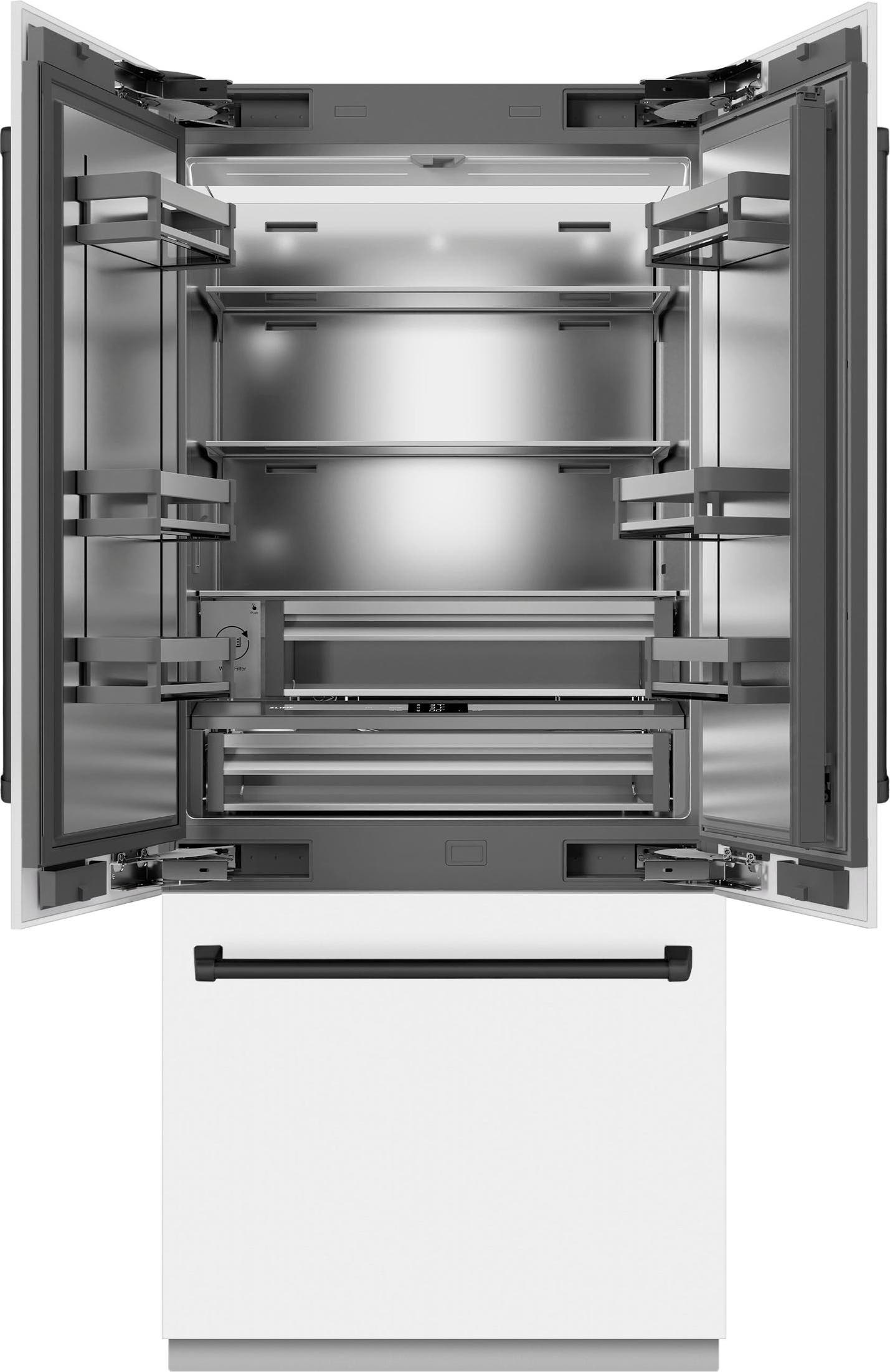 Zline SRBIVZWM36MB White Matte With Stainless Steel Interior And Matt...