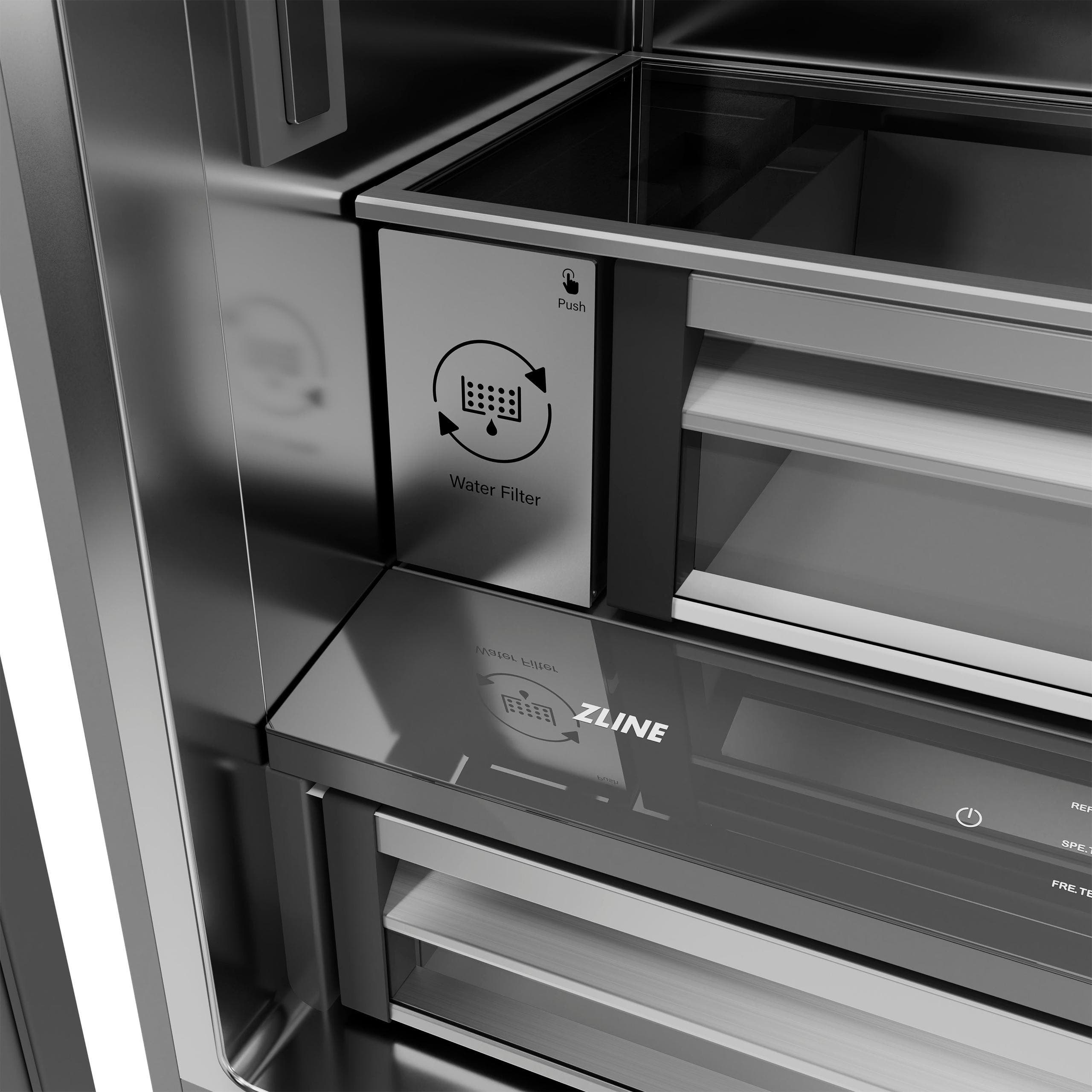 Zline SRBIVZWM36MB White Matte With Stainless Steel Interior And Matt...