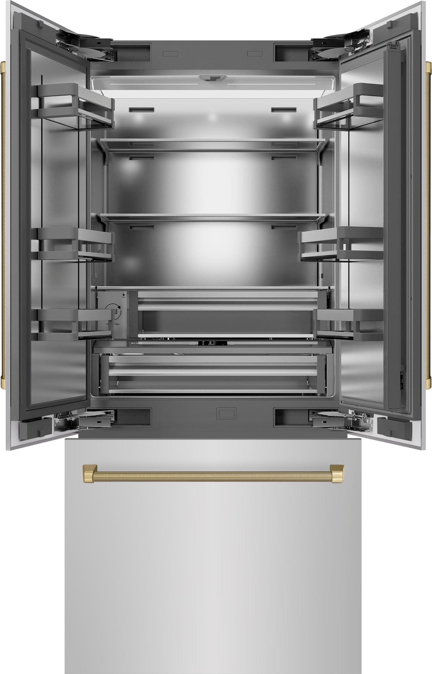 Zline SRBIVZ30436KCB Stainless Steel With Stainless Steel Interior And ...