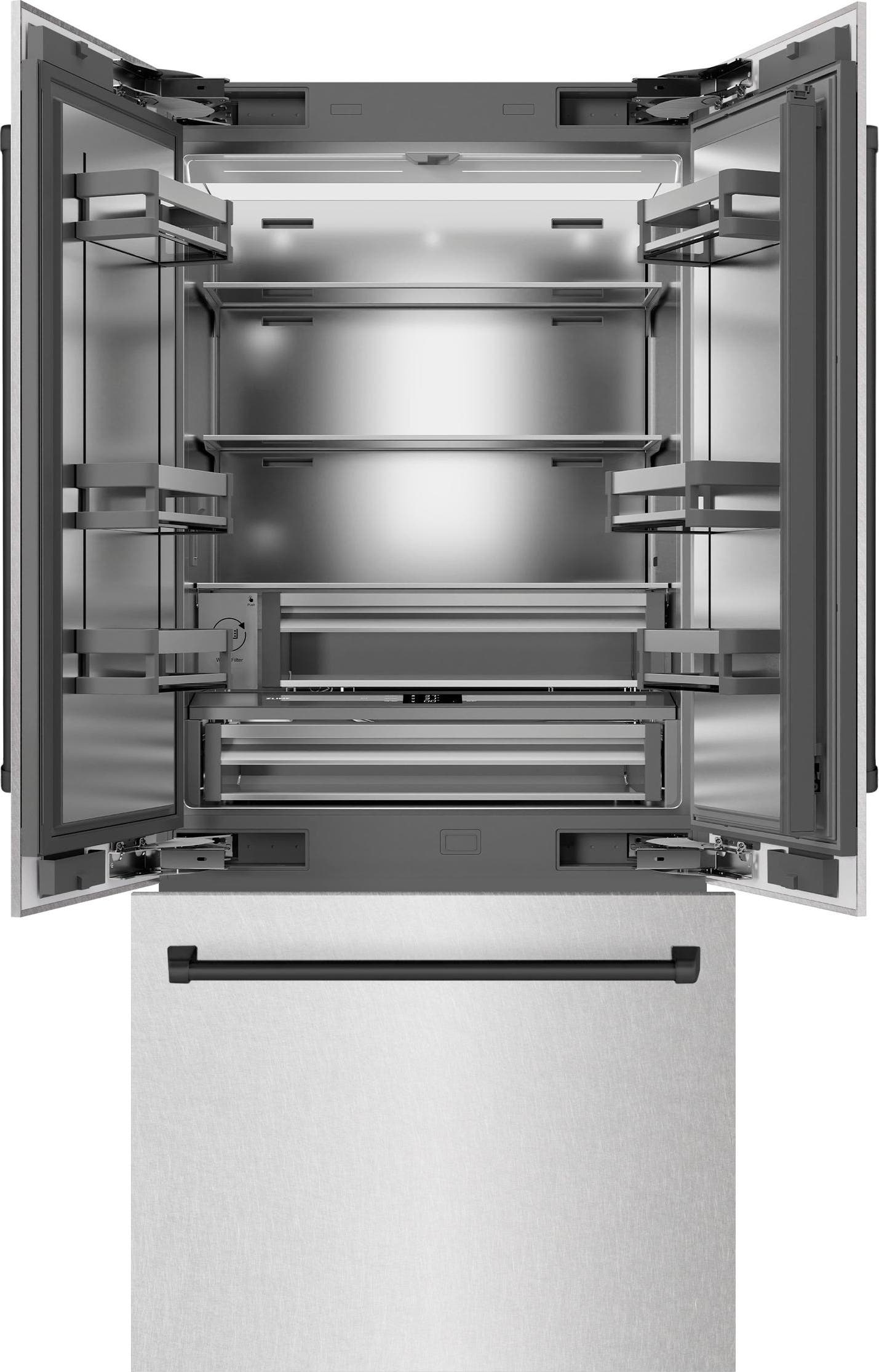 Zline SRBIVZSN36MB Satin Stainless Steel With Stainless Steel Interio...