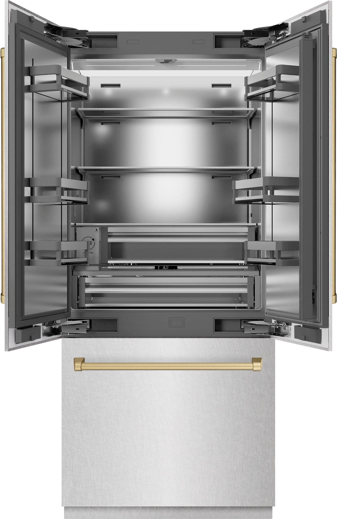 Zline SRBIVZSN36CB Satin Stainless Steel With Stainless Steel Interio...