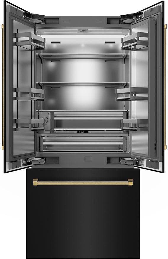 Zline SRBIVZBS36KG Black Stainless Steel With Stainless Steel Interio...