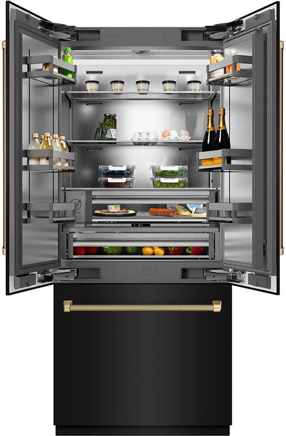 Zline SRBIVZBS36KCB Black Stainless Steel With Stainless Steel Interio...