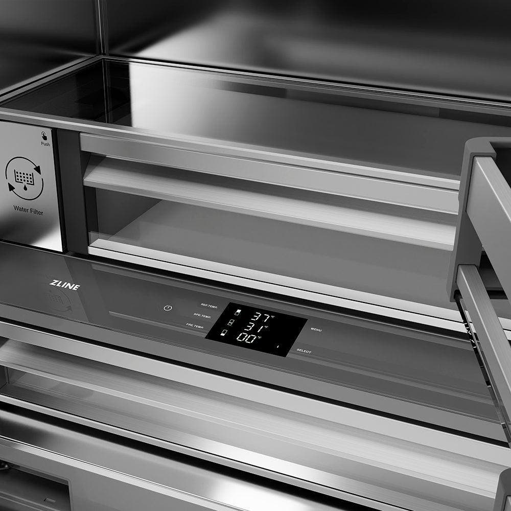 Zline SRBIVZBS36KCB Black Stainless Steel With Stainless Steel Interio...