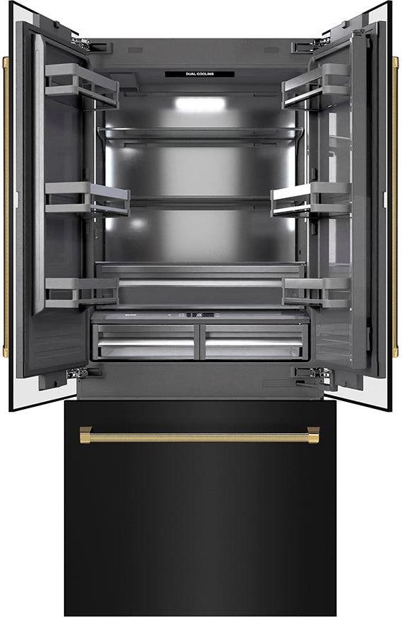 Zline GRBIVZBS36KG Black Stainless Steel With Graphite Gray Interior ...