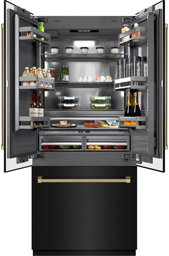 Zline GRBIVZBS36KG Black Stainless Steel With Graphite Gray Interior ...