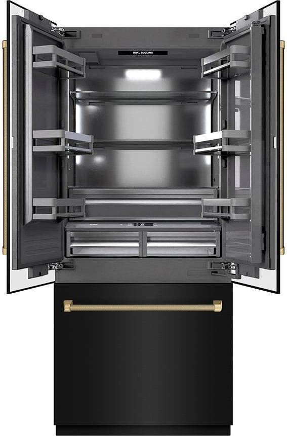 Zline GRBIVZBS36KCB Black Stainless Steel With Graphite Gray Interior ...