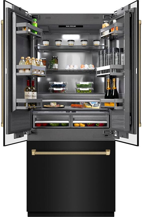Zline GRBIVZBS36KCB Black Stainless Steel With Graphite Gray Interior ...