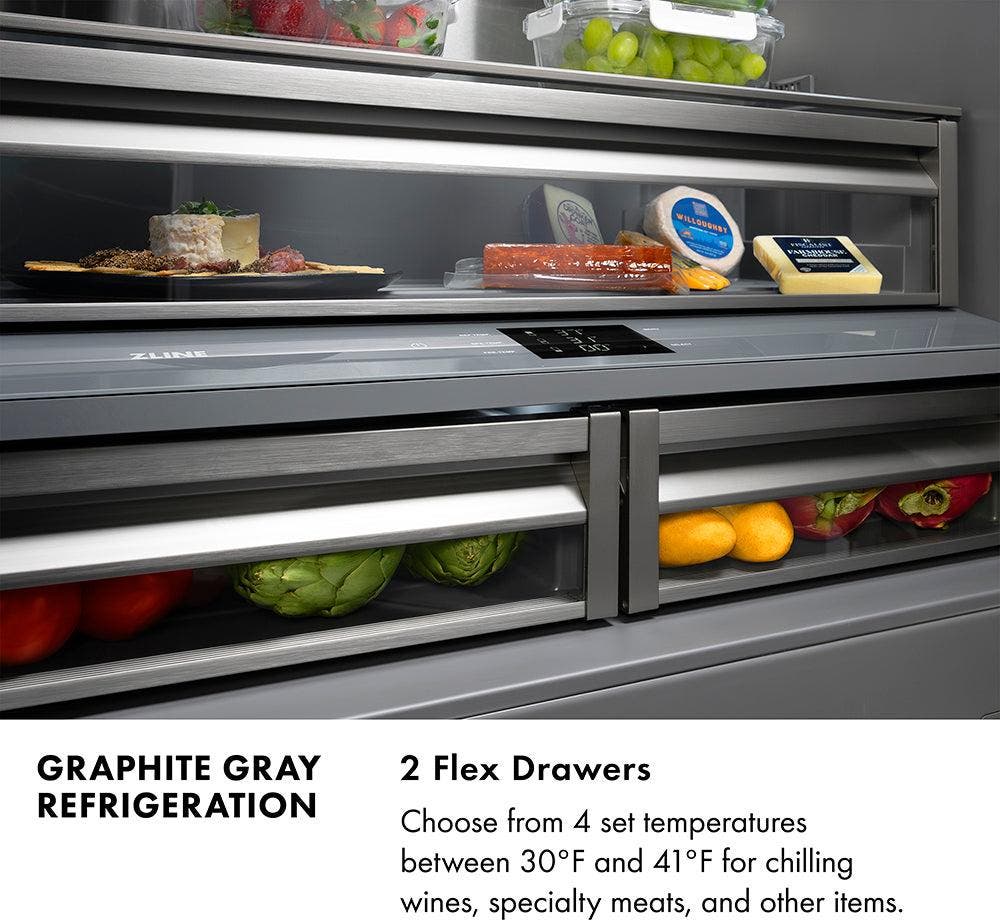 Zline GRBIVZBS36KCB Black Stainless Steel With Graphite Gray Interior ...