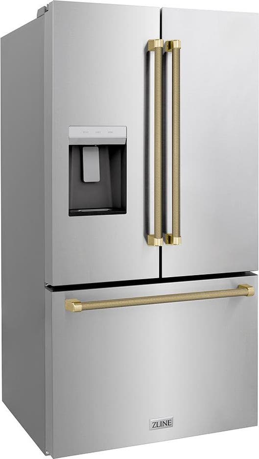Zline RSMZW36KCB Fingerprint Resistant Stainless Steel And Champagn...