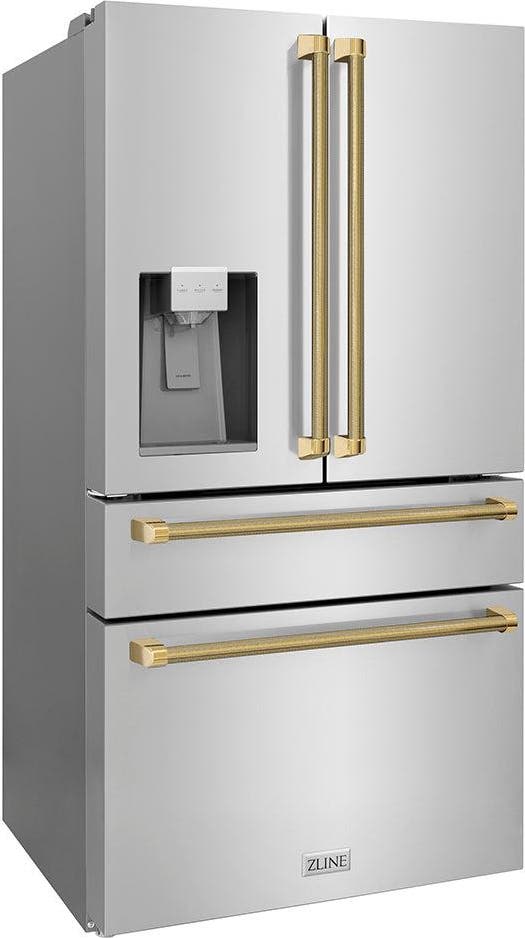 Zline RFMZW36KG Fingerprint Resistant Stainless Steel With Polishe...