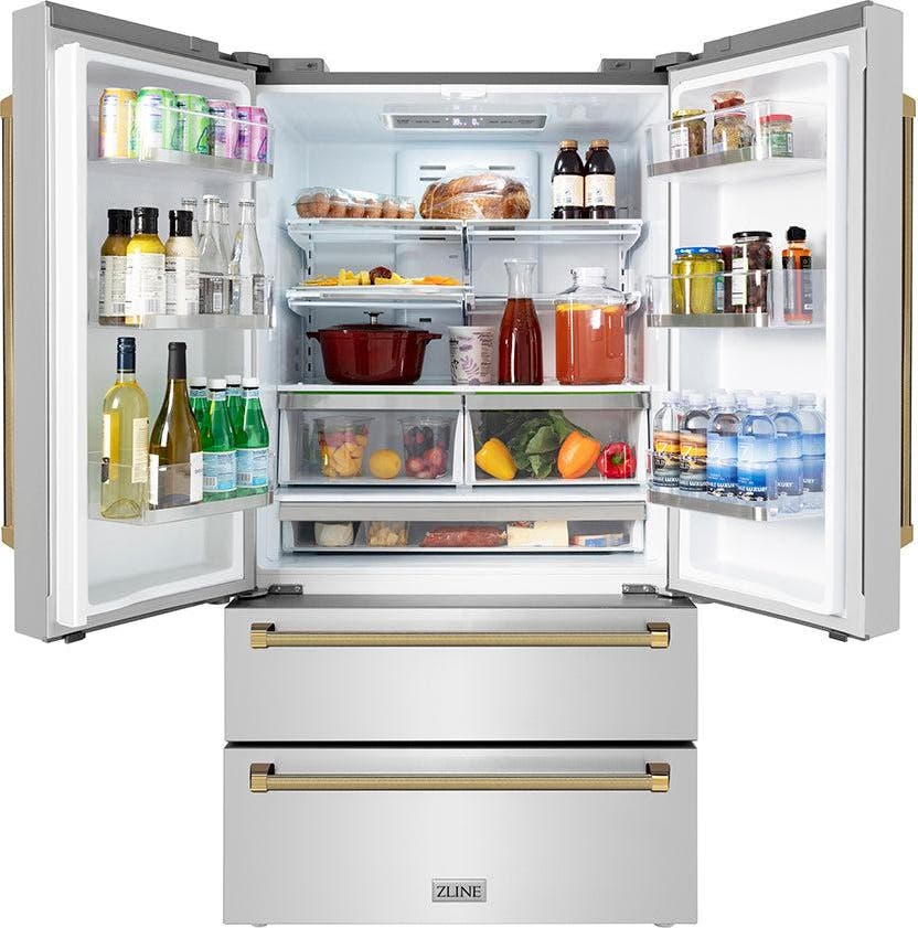 Zline RFMZ36KG Fingerprint Resistant Stainless Steel And Polished...