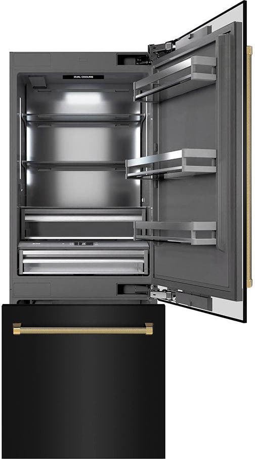Zline GRBIVZBS30KG Black Stainless Steel With Graphite Gray Interior ...