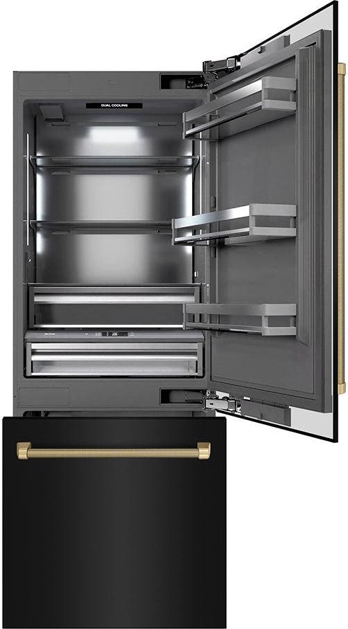 Zline GRBIVZBS30KCB Black Stainless Steel With Graphite Gray Interior ...