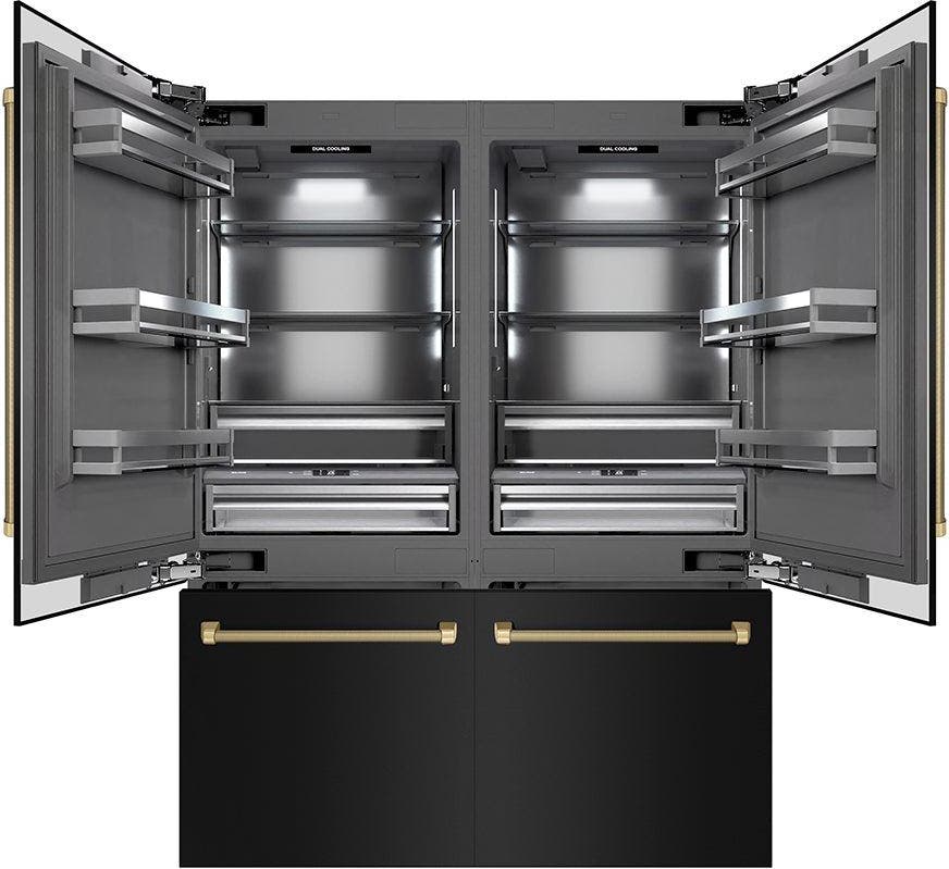 Zline GRBIVZBS60KCB Black Stainless Steel With Graphite Gray Interior ...