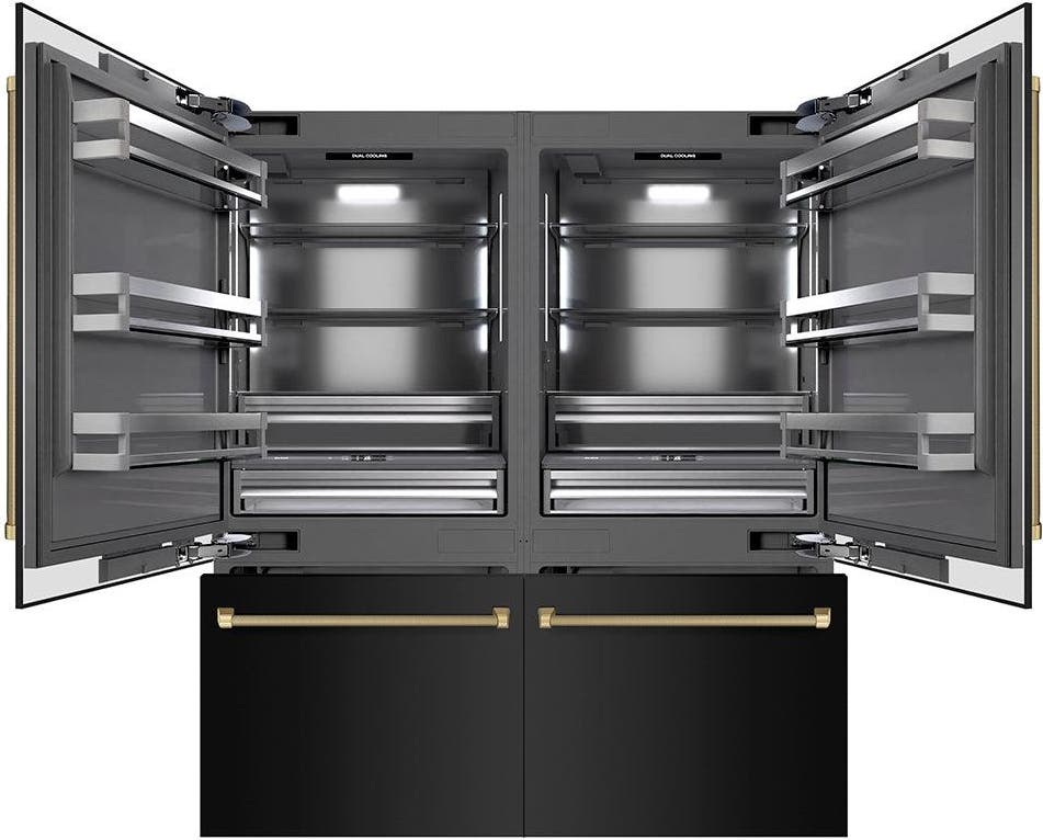 Zline GRBITZBS72KCB Black Stainless Steel With Graphite Gray Interior ...