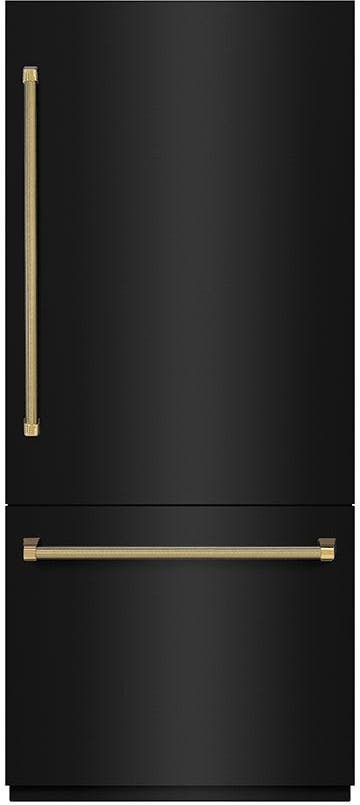 Zline GRBITZBS36KG Black Stainless Steel With Graphite Gray Interior ...