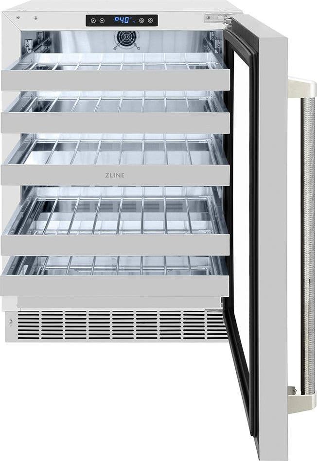 Zline RWDOZGS24KPN Stainless Steel Glass Door And Polished Nickel Hel...
