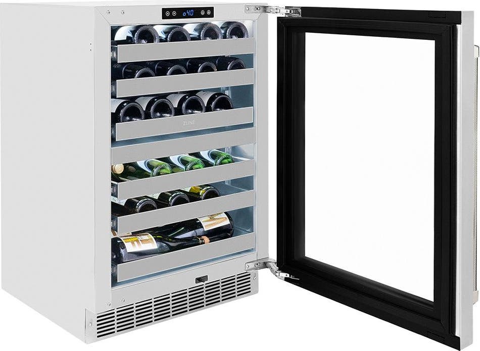 Zline RWDOZGS24KPN Stainless Steel Glass Door And Polished Nickel Hel...