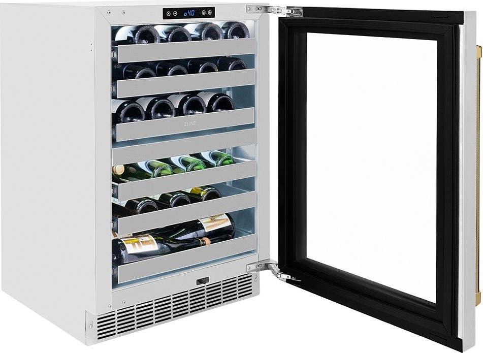 Zline RWDOZGS24KG Stainless Steel Glass Door And Polished Gold Helix...