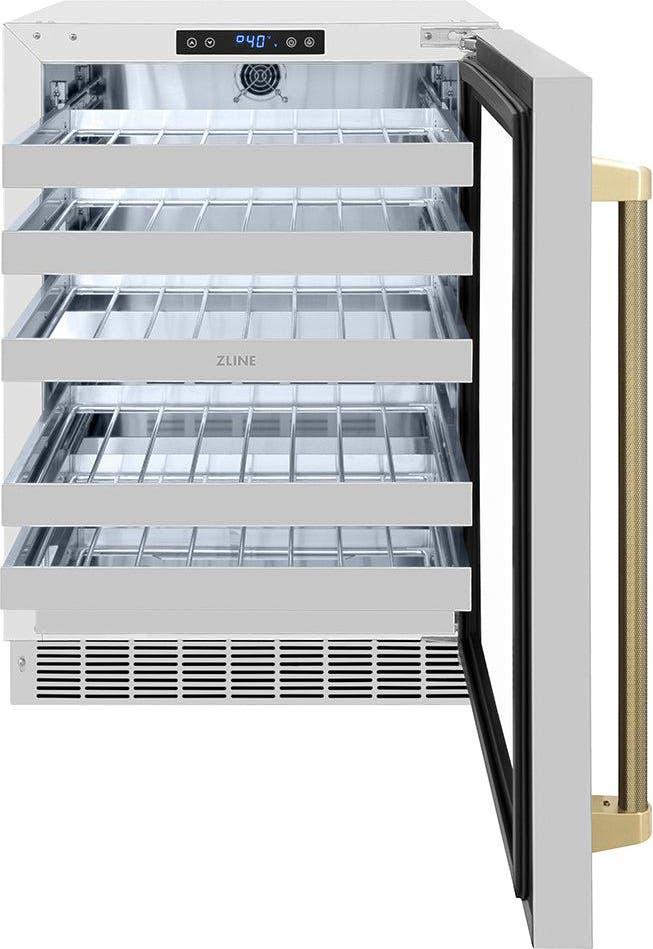 Zline RWDOZGS24KCB Stainless Steel Glass Door And Champagne Bronze He...