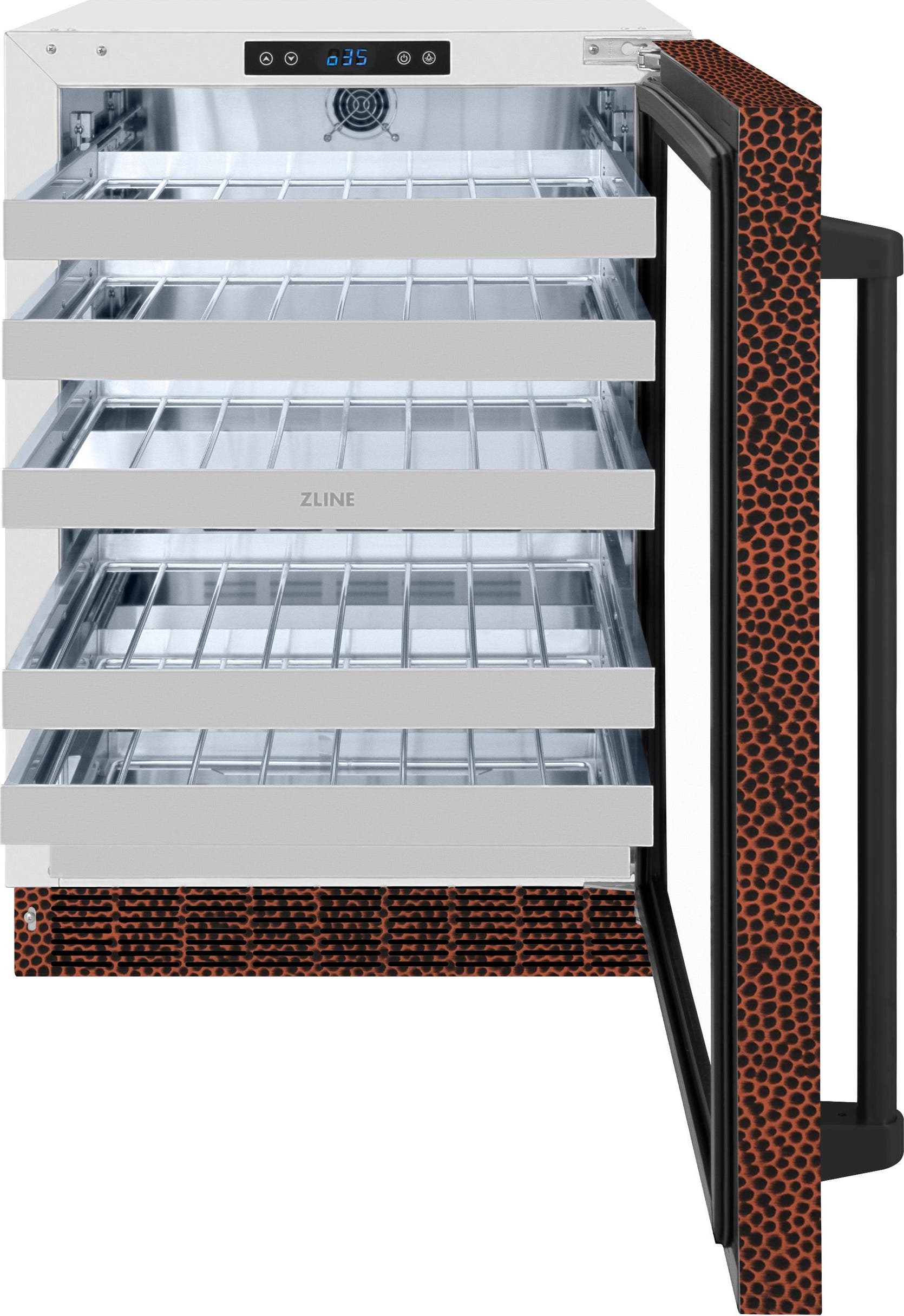 Zline RWDOHH24 Hand Hammered Copper Glass Door