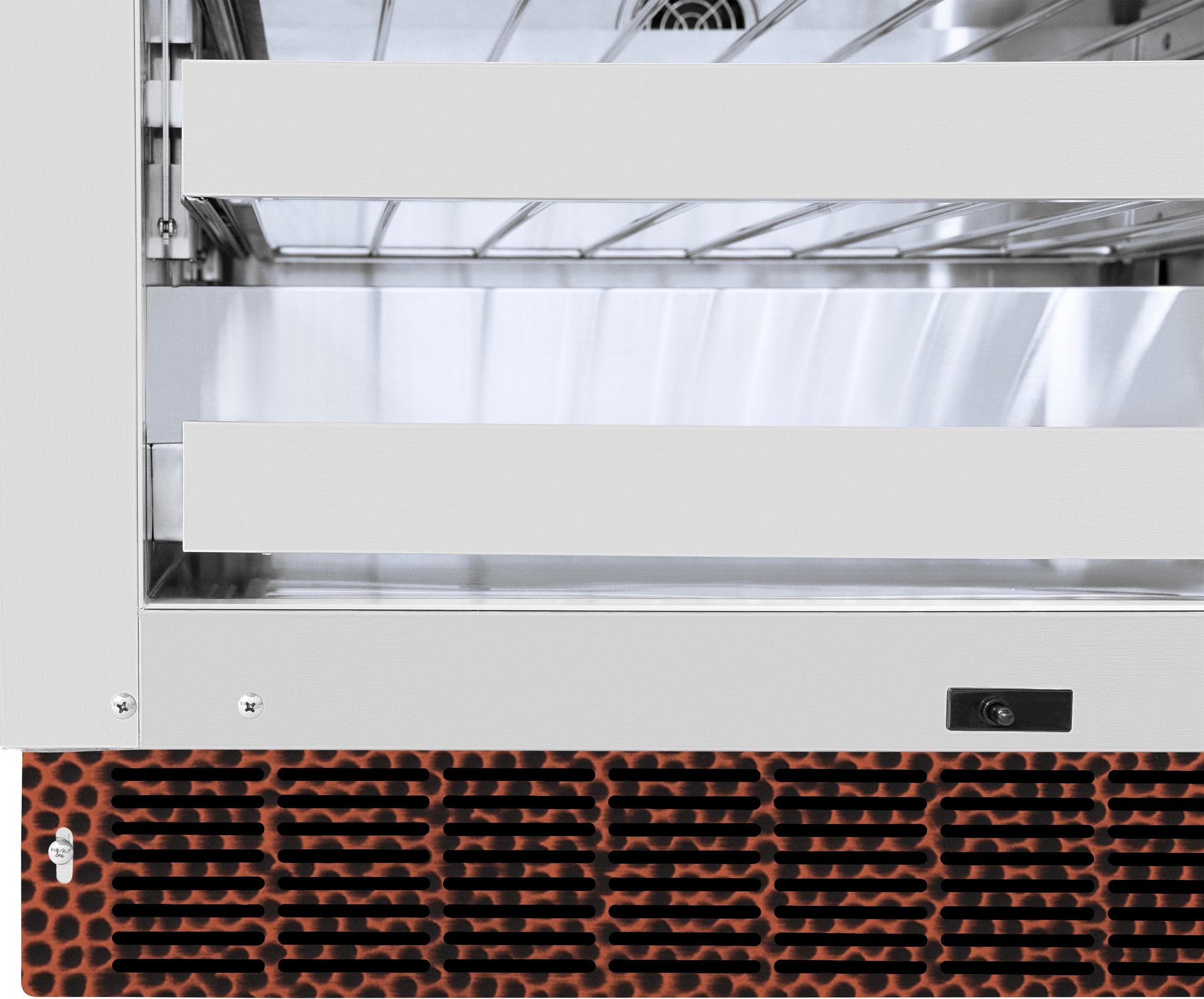 Zline RWDOHH24 Hand Hammered Copper Glass Door