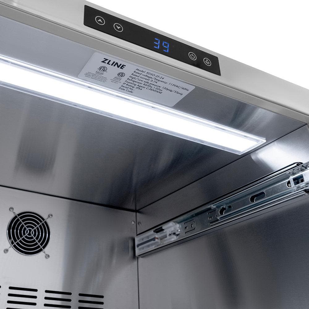 Zline RDSOZST24KPN Stainless Steel Doors And Polished Nickel Helix Ha...