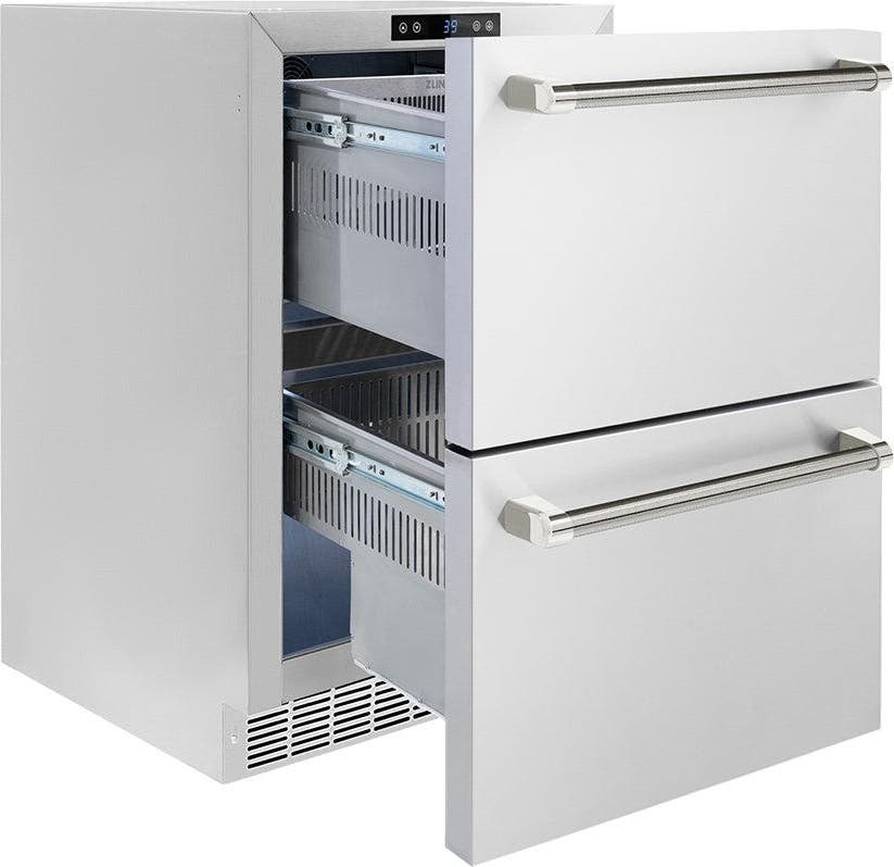 Zline RDSOZST24KPN Stainless Steel Doors And Polished Nickel Helix Ha...