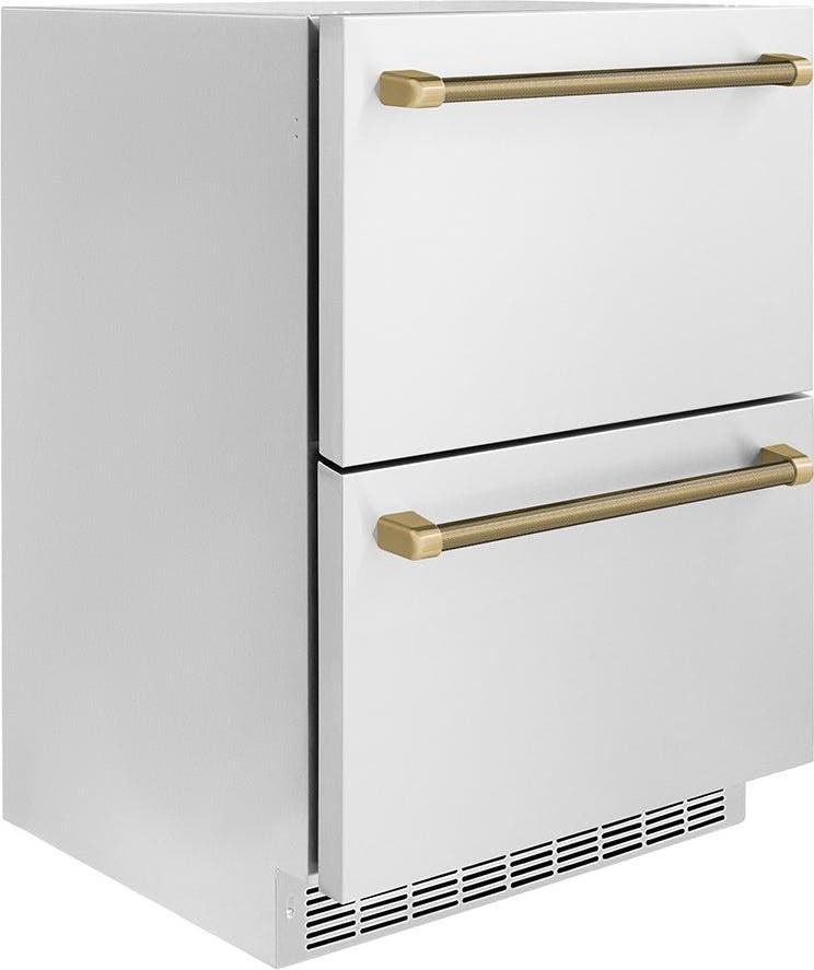 Zline RDSOZST24KCB Stainless Steel Doors And Champagne Bronze Helix H...
