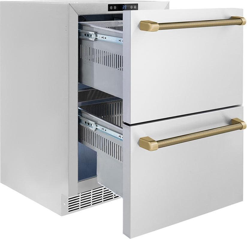 Zline RDSOZST24KCB Stainless Steel Doors And Champagne Bronze Helix H...