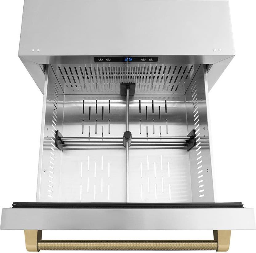 Zline RDSOZST24KCB Stainless Steel Doors And Champagne Bronze Helix H...